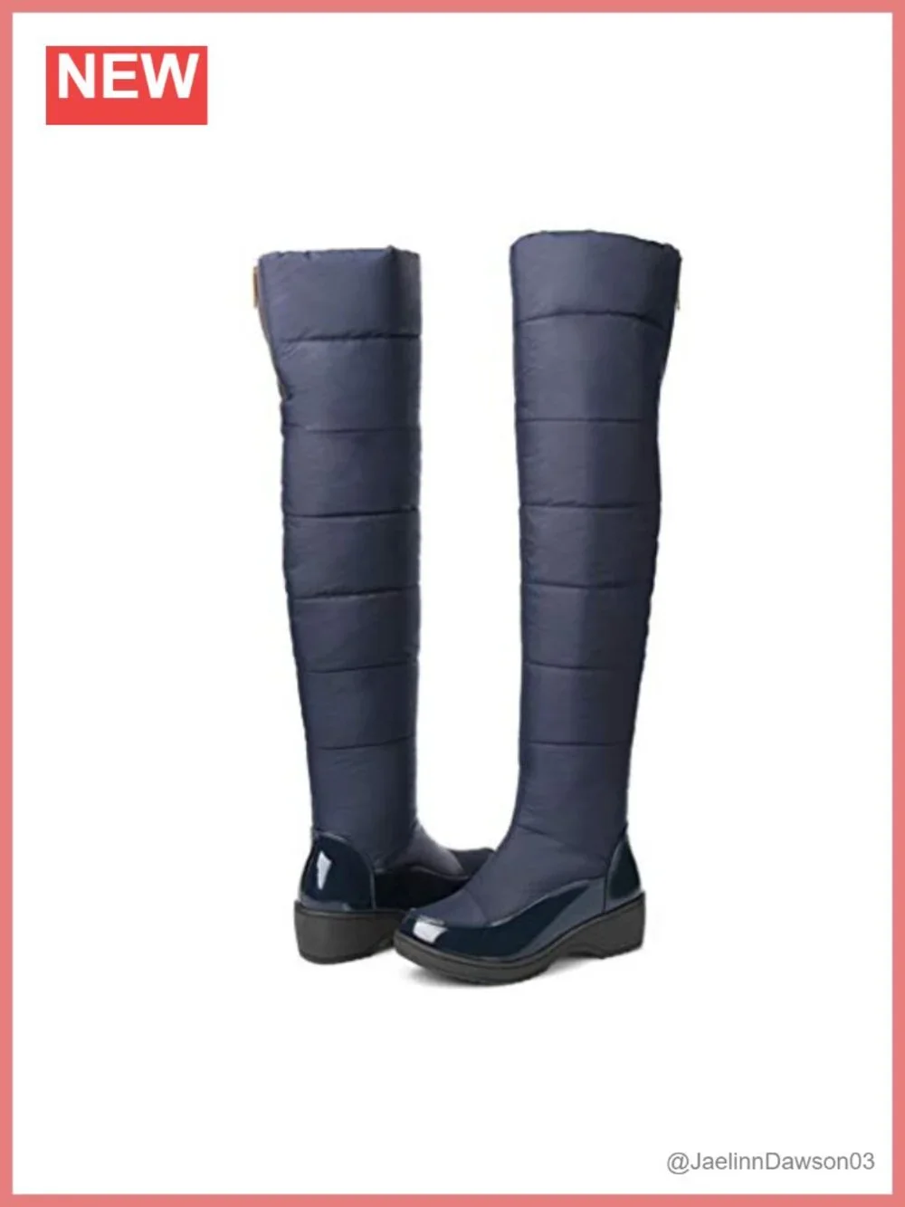 Women's Over the Knee Thigh High Snow Boots Waterproof Fur Lined Wide Calf